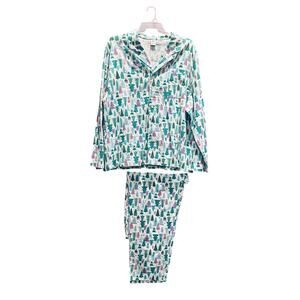 Amazon Essentials Christmas Tree Pajama Set for Women, Sleepwear XXL, 2X, 2XL